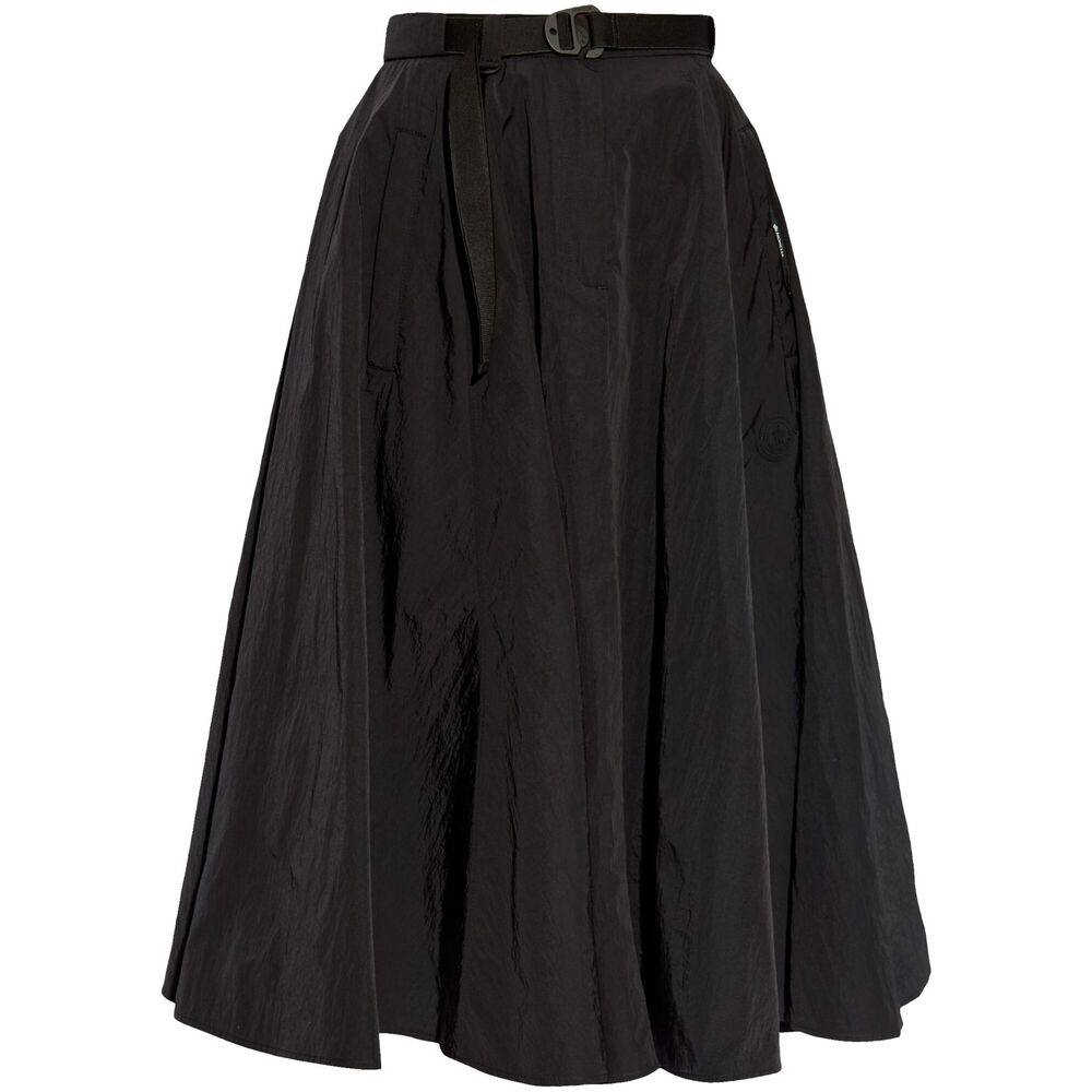 Moncler Logo-patch Belted-waist Skirt