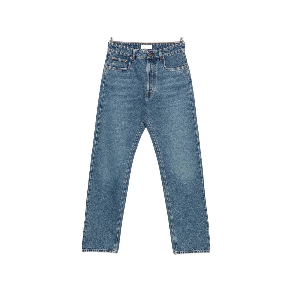Miu Miu Logo-patch Straight-leg Jeans