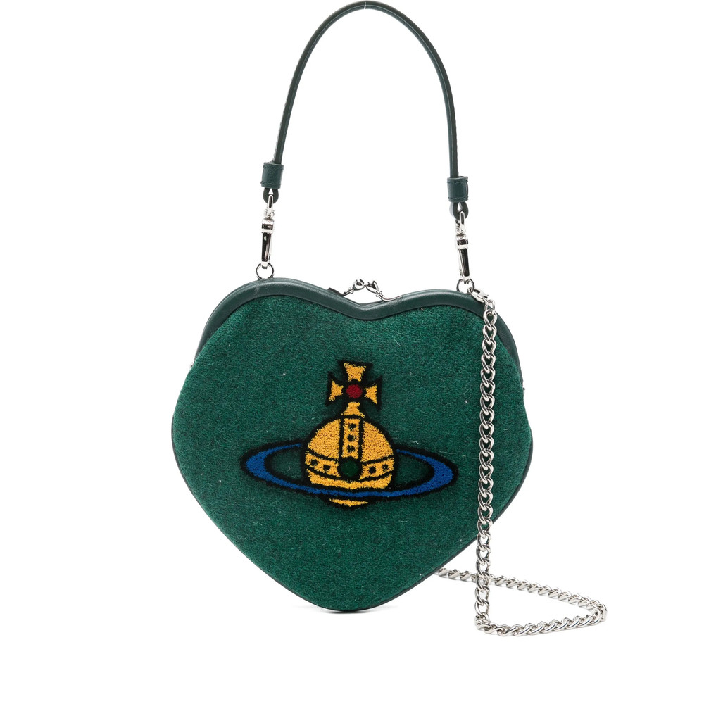 Vivienne Westwood Belle Heart Appliqué Clutch Bag