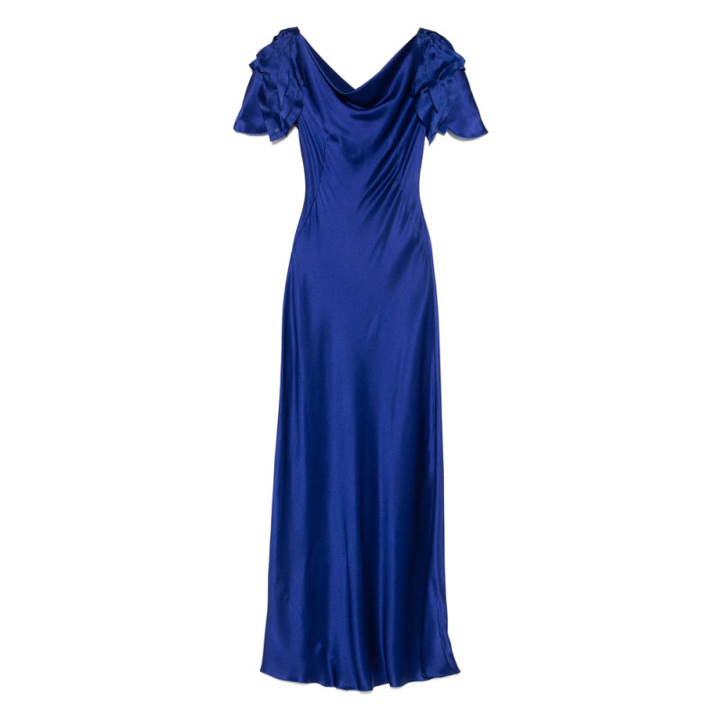 Alberta Ferretti Satin Maxi Dress