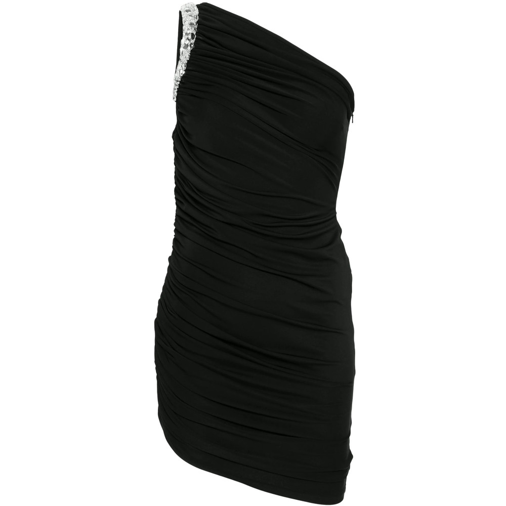 David Koma Crystal-claw Draped Mini Dress
