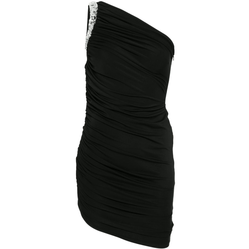 David Koma Crystal-claw Draped Mini Dress