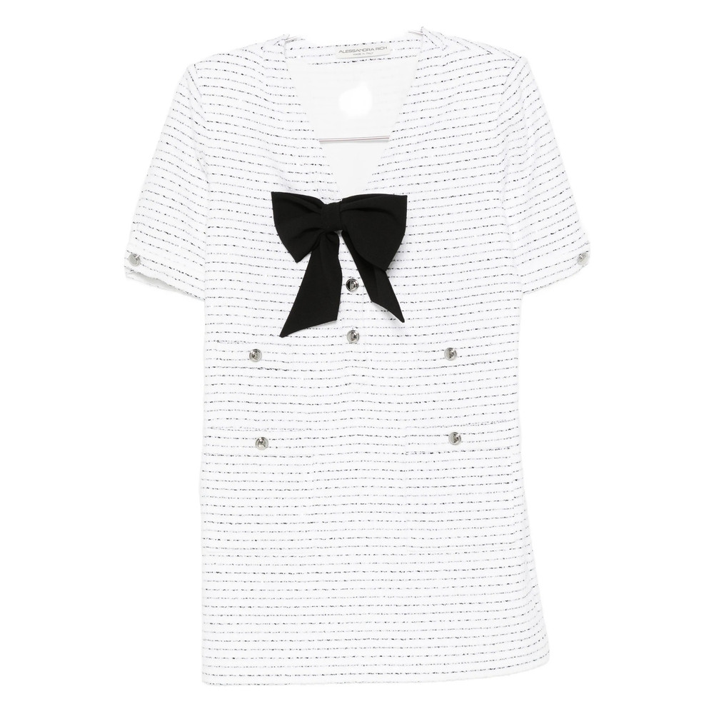 Alessandra Rich Bow-detail Tweed Dress