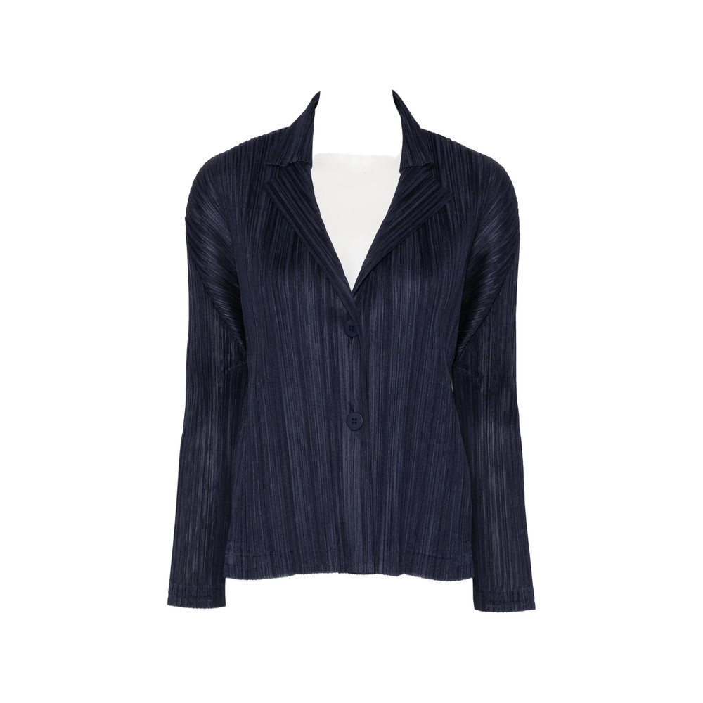 Pleats Please Issey Miyake Pleated Notch-lapel Jacket