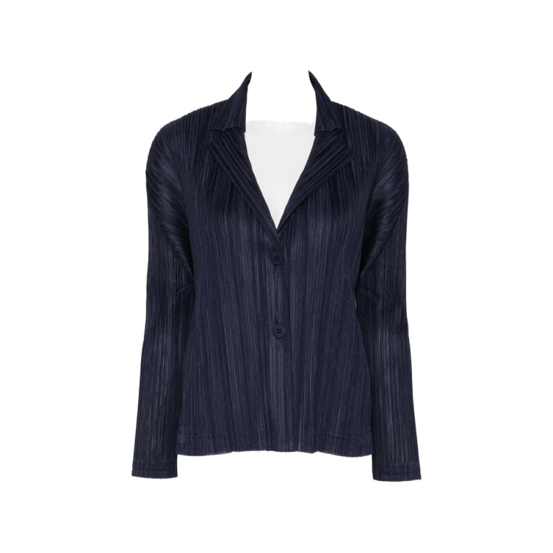 Pleats Please Issey Miyake Pleated Notch-lapel Jacket