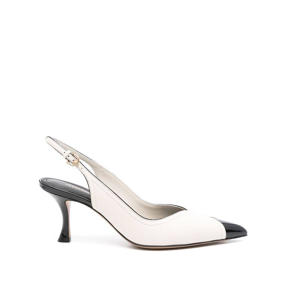 Ferragamo 70mm Leather Slingback Pumps