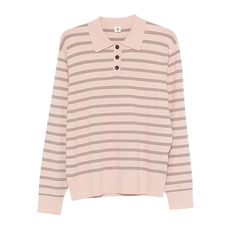 The Garment Madison Striped Polo Top