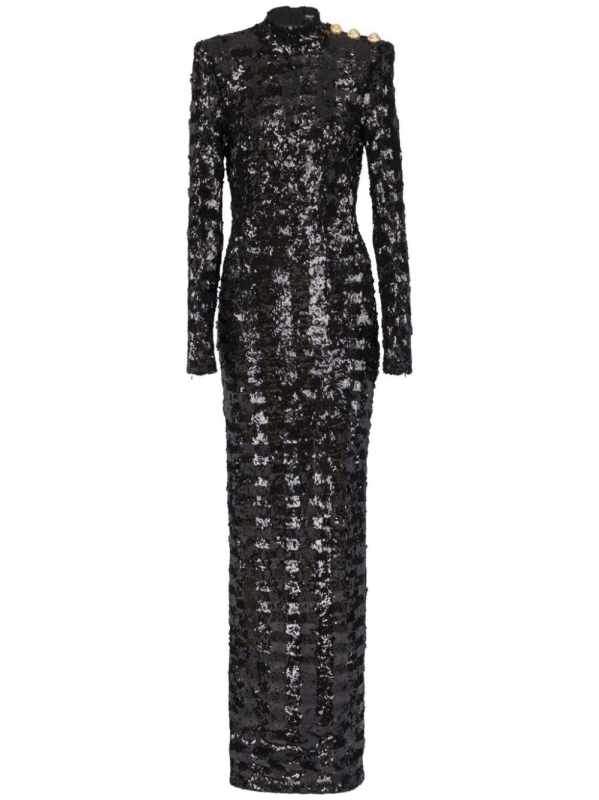sequin long dress