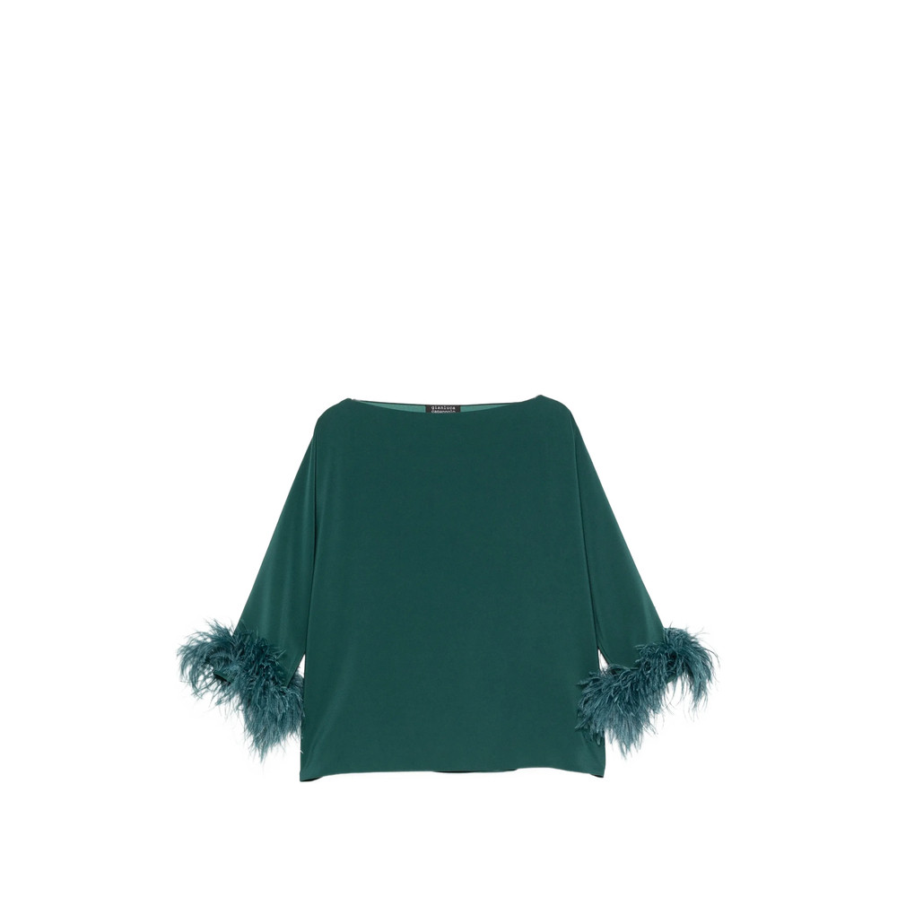 Gianluca Capannolo Laura Feather-trim Top