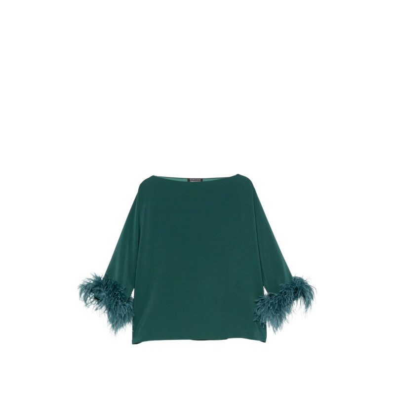 Gianluca Capannolo Laura Feather-trim Top