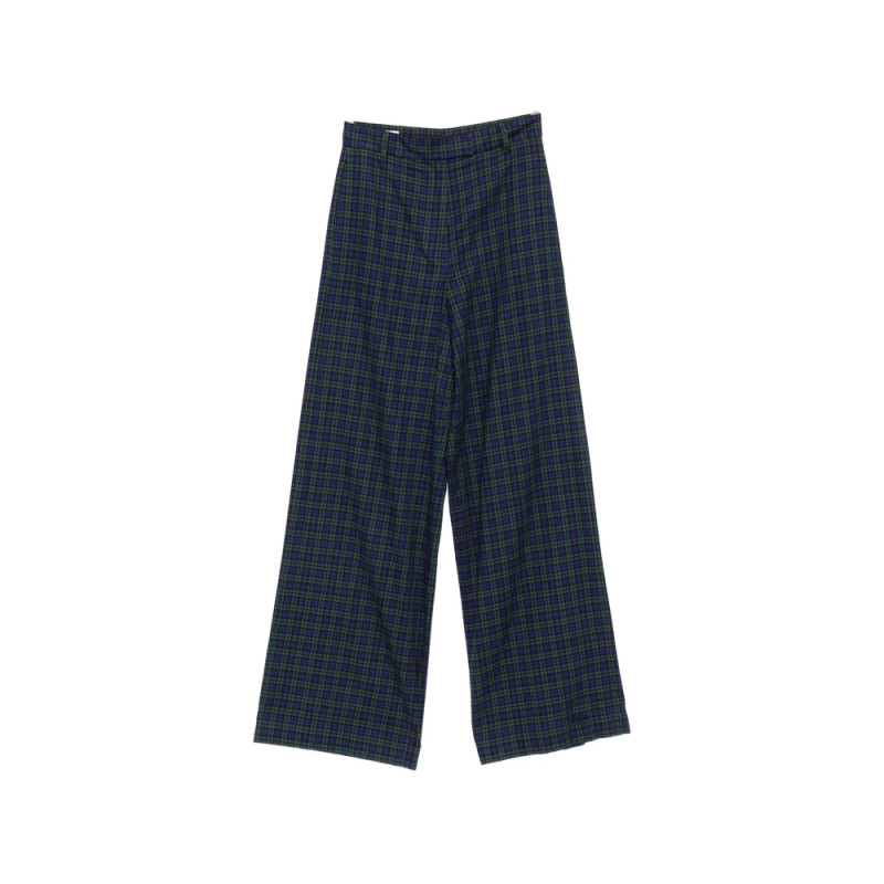Dries Van Noten Check-pattern Wide-leg Trousers