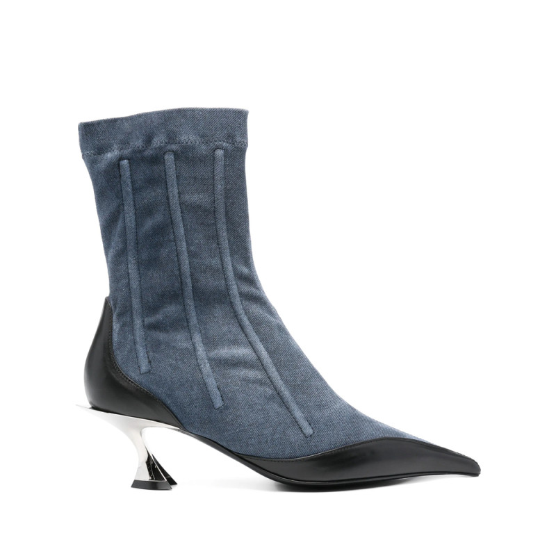 Mugler 55mm Boned Denim Boots