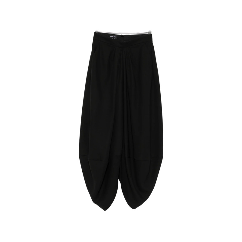 Giorgio Armani Zip-fastening Draped-design Midi Skirt