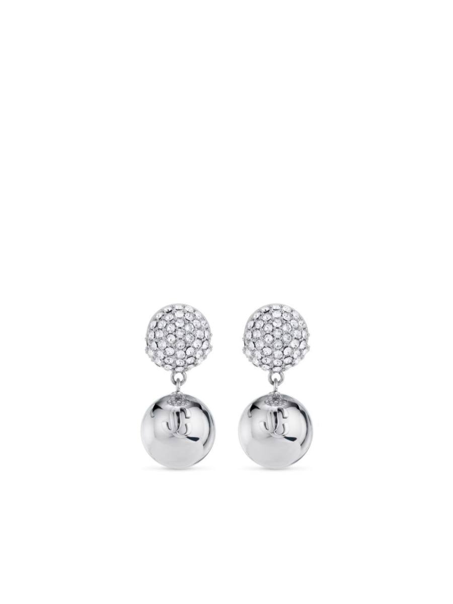 embossed logo earrings