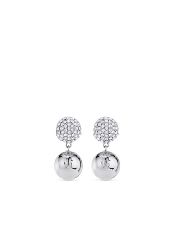 embossed logo earrings