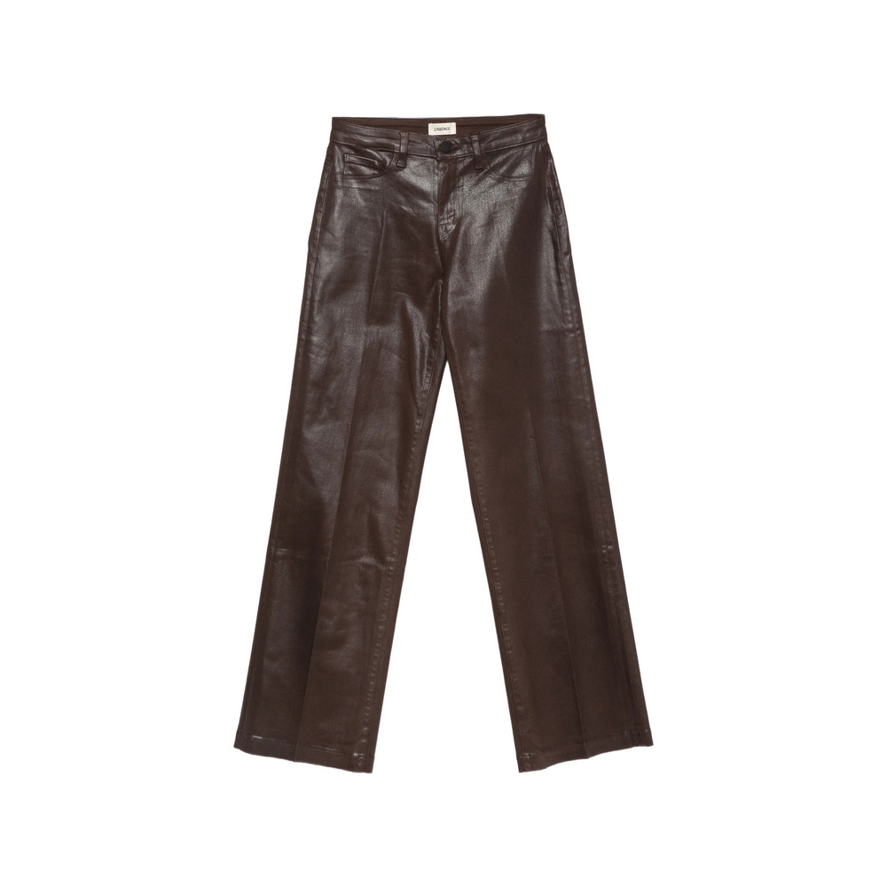 L'agence Coated Wide-leg Trousers