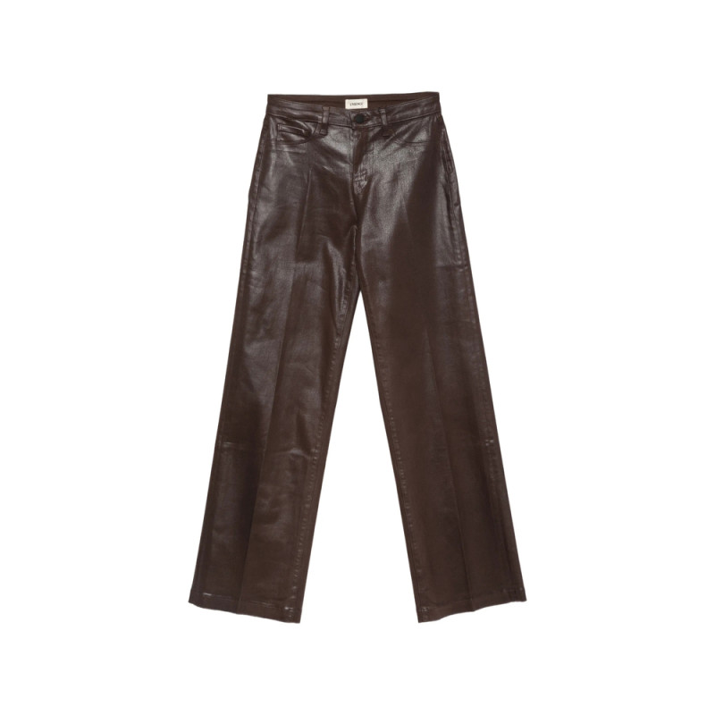 L'agence Coated Wide-leg Trousers