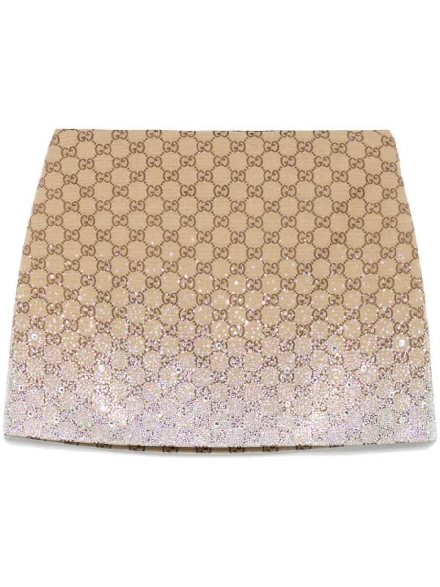 crystal-embellished mini skirt