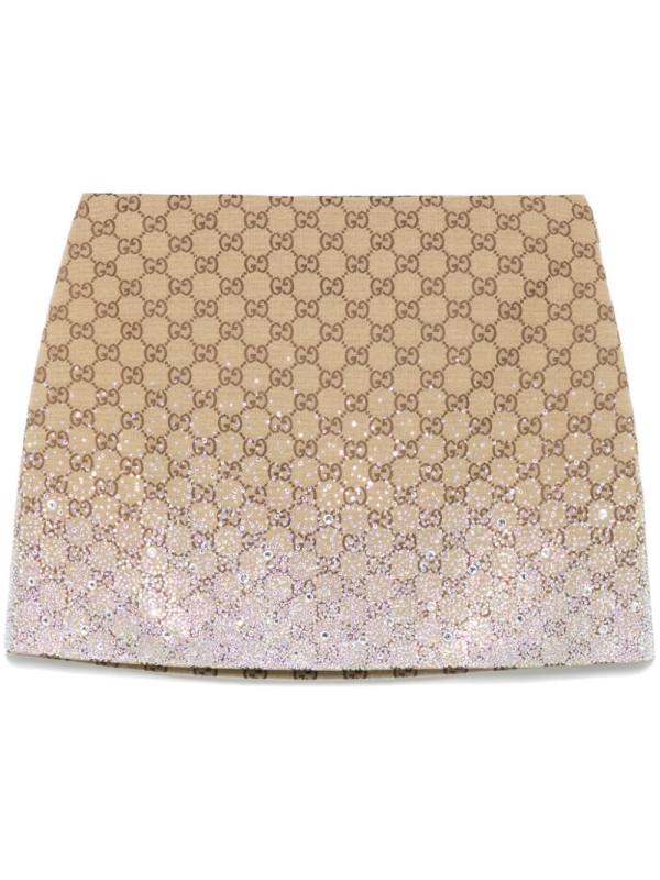 crystal-embellished mini skirt