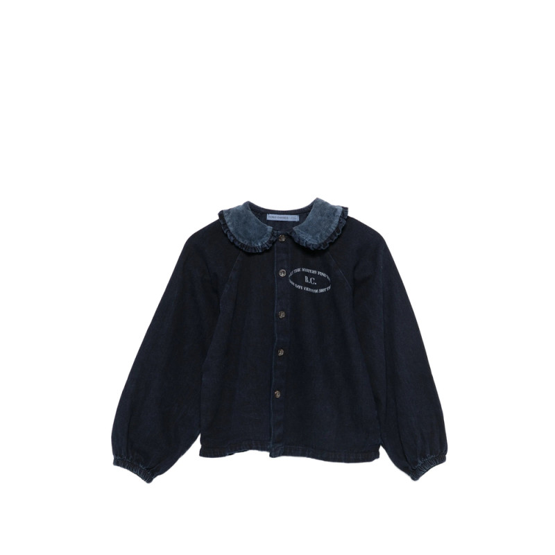 Bobo Choses Ruffled-collar Denim Jacket