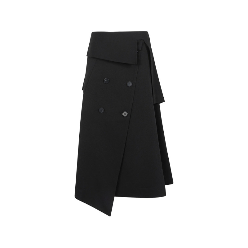 Rohe Double-breasted Asymmetric Midi Skirt