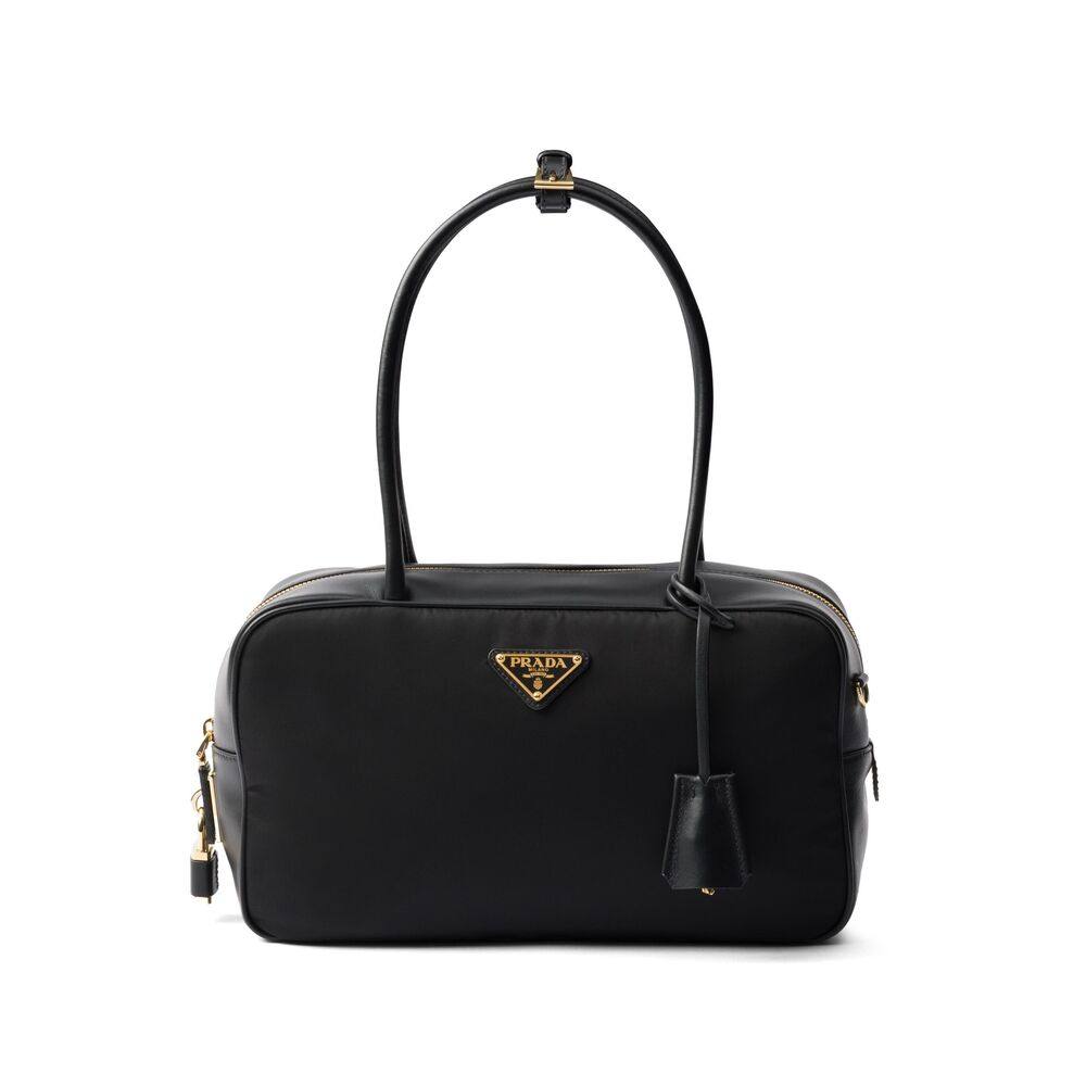 Prada Medium Re-nylon And Leather Tote Bag