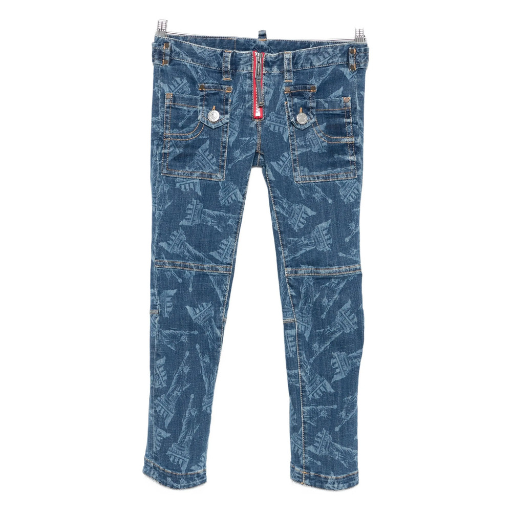 Dsquared2 Statue Of Liberty Printed Skinny Jeans
