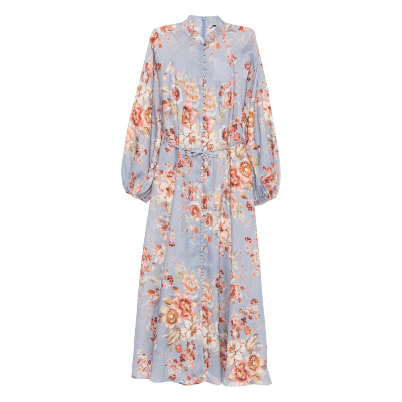Zimmermann Awaken Billow Floral Midi Dress