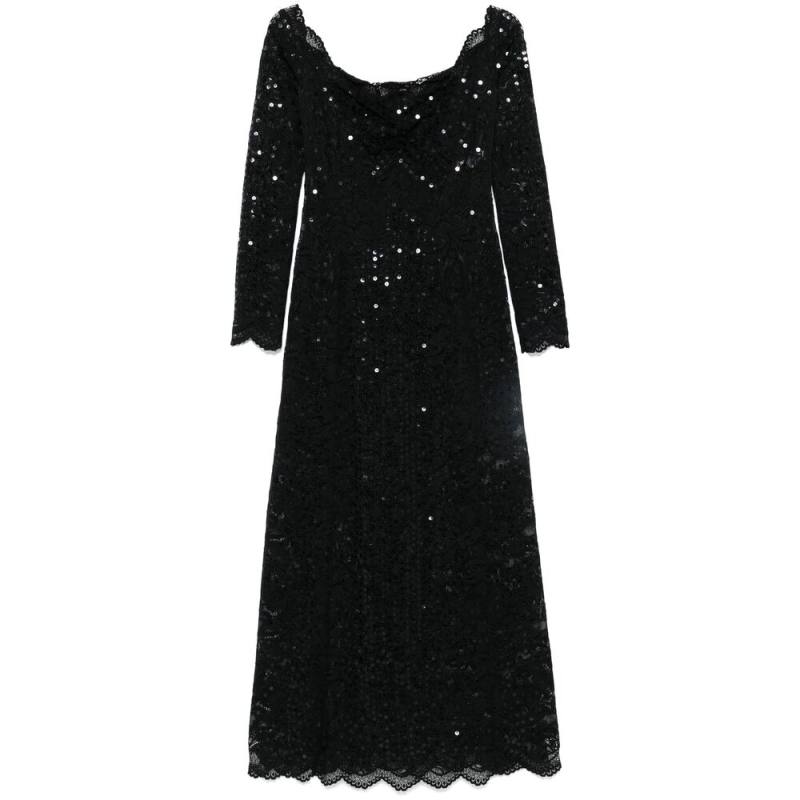 Rabanne Sequin-embroidered Lace Maxi Dress
