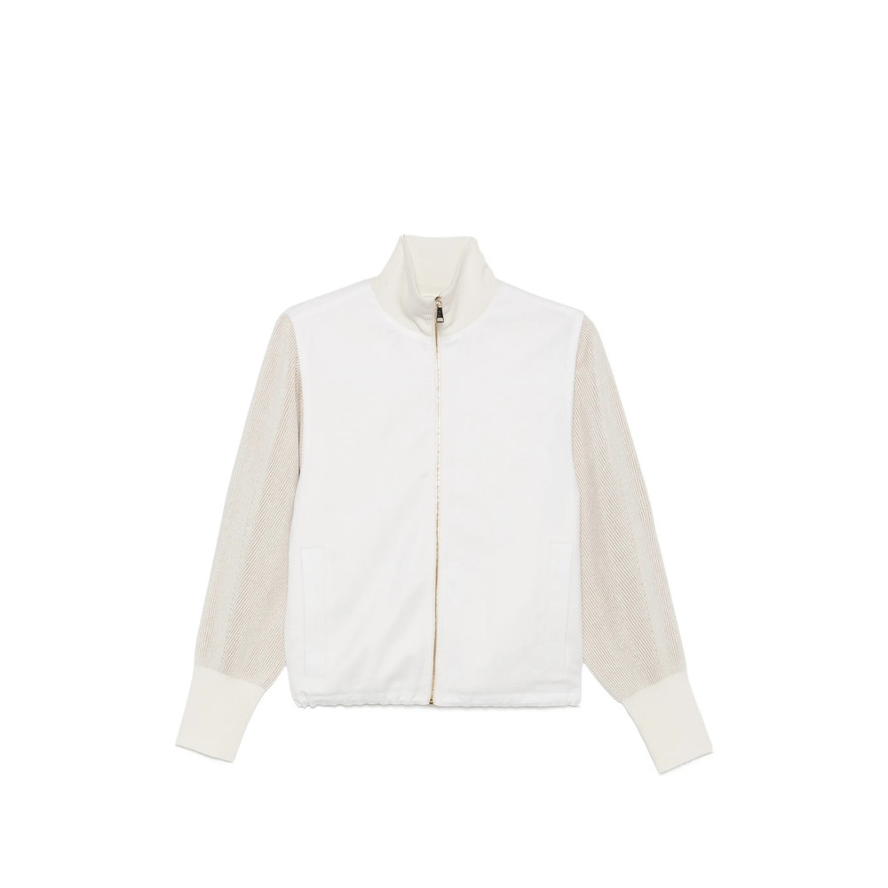 Fabiana Filippi Ribbed-knit Panelled Jacket