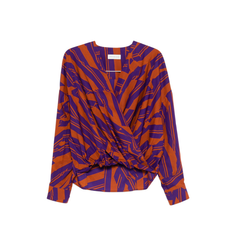 Dries Van Noten Printed V-neck Blouse