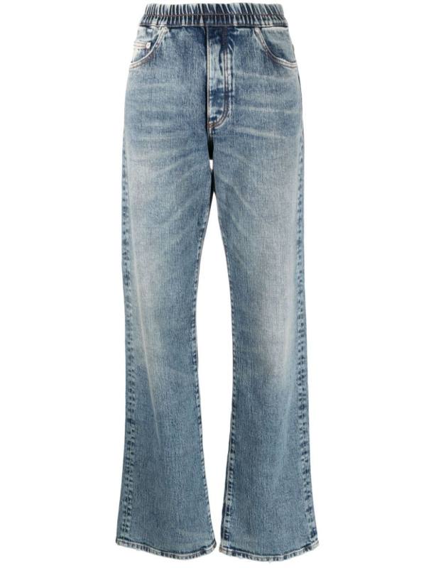 elasticated-waistband jeans
