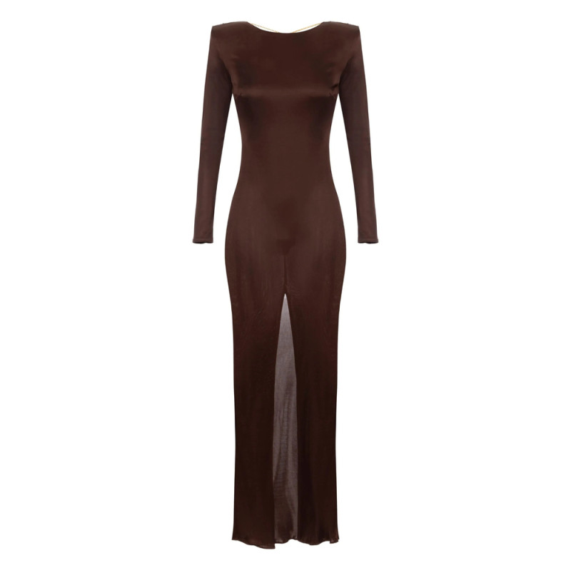 Elisabetta Franchi Crew-neck Maxi Dress