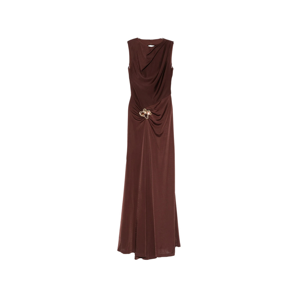 Rebecca Vallance Embellished Draped Maxi Dress