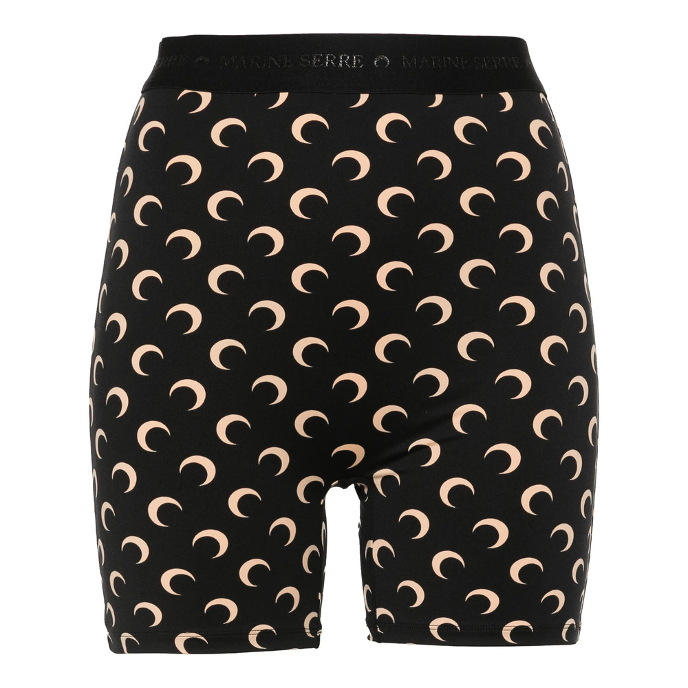 Marine Serre Crescent Moon-print Shorts