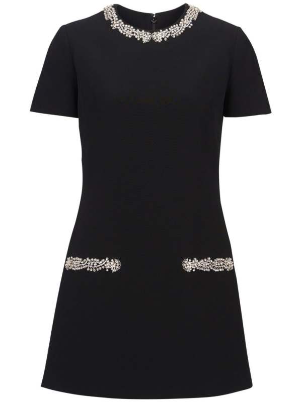 embroidered shift dress