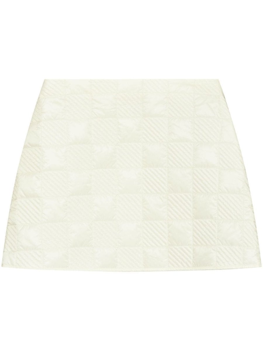 logo-patch quilted mini skirt