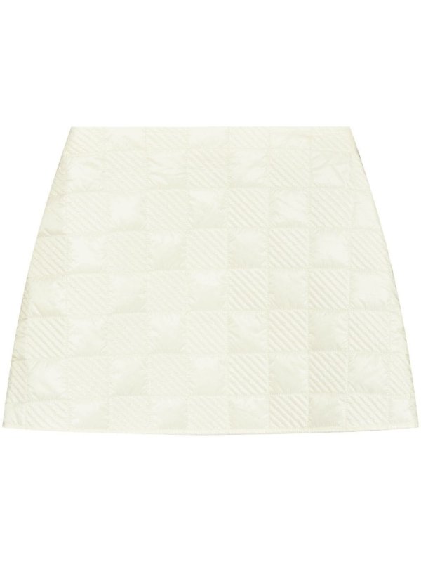 logo-patch quilted mini skirt