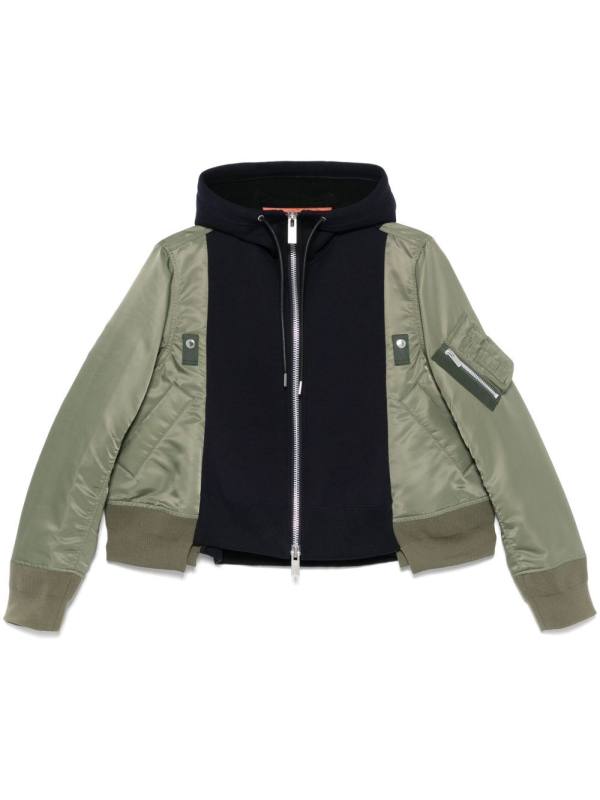panelled hooded jacket