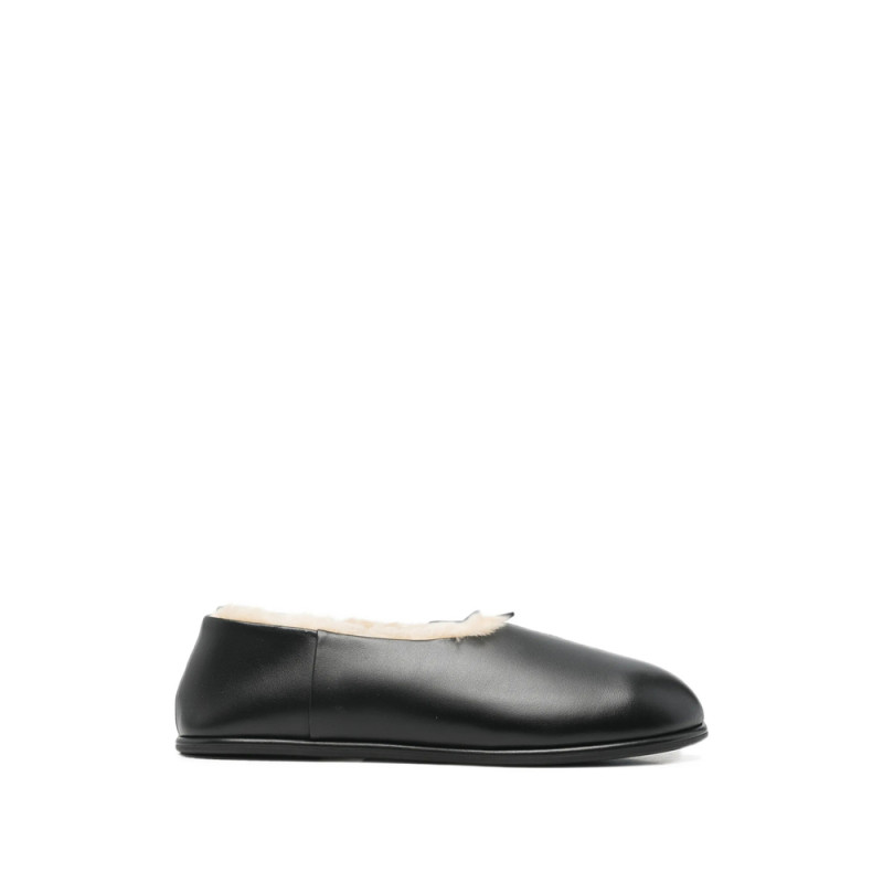 Dear Frances Shearling-lined Leather Slippers