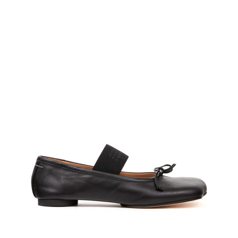 Mm6 Maison Margiela Anatomic Numbers-motif Leather Ballerinas