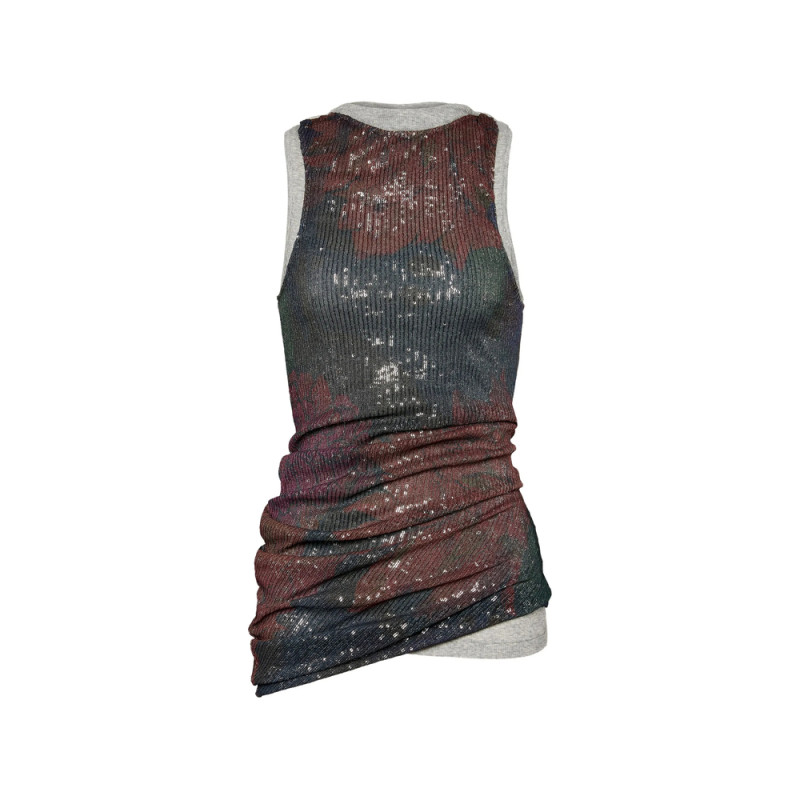 Maison Margiela Sequin-embellished Draped Top