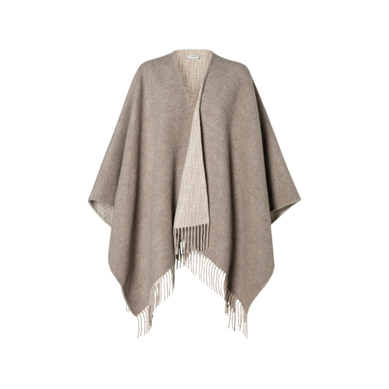 Fendi FF-motif Fringed Cape