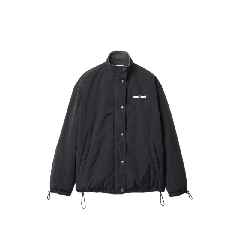 Miu Miu Pongé And Fleece Jacket