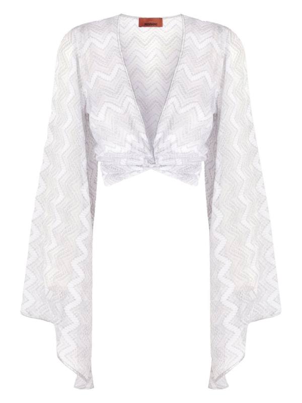 zigzag-woven cover-up