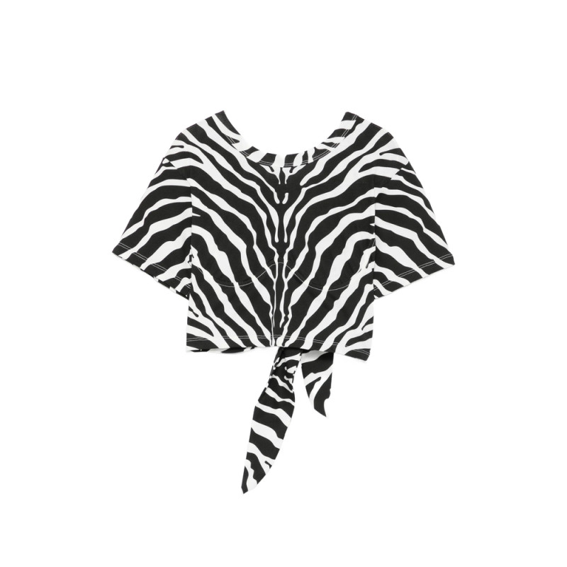 The Attico Zebra-print Tie Top