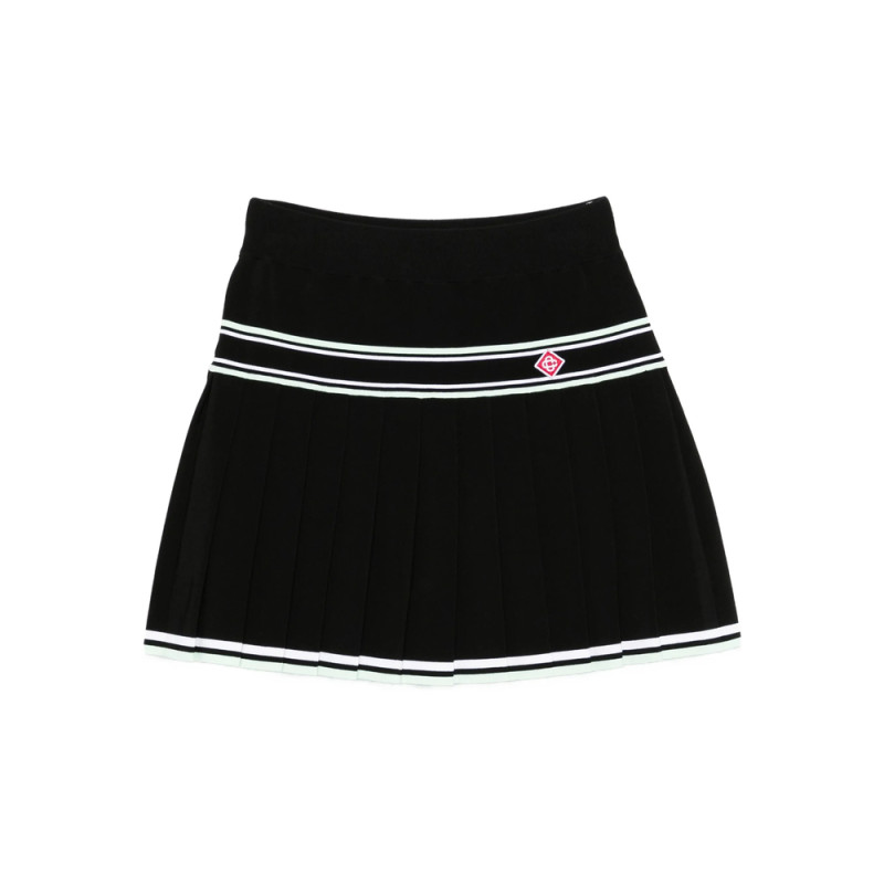 Casablanca Pleated Striped Skirt