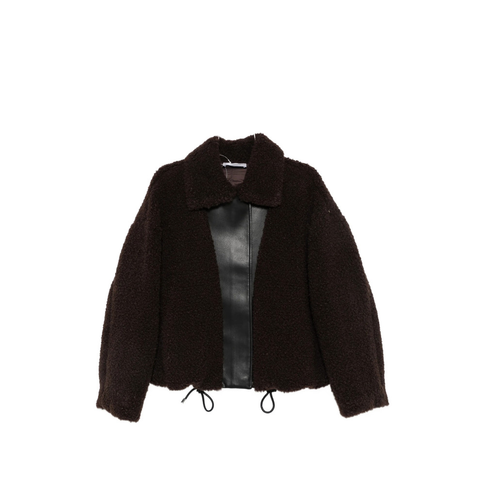 Sportmax Faux-shearling Buckled-collar Jacket