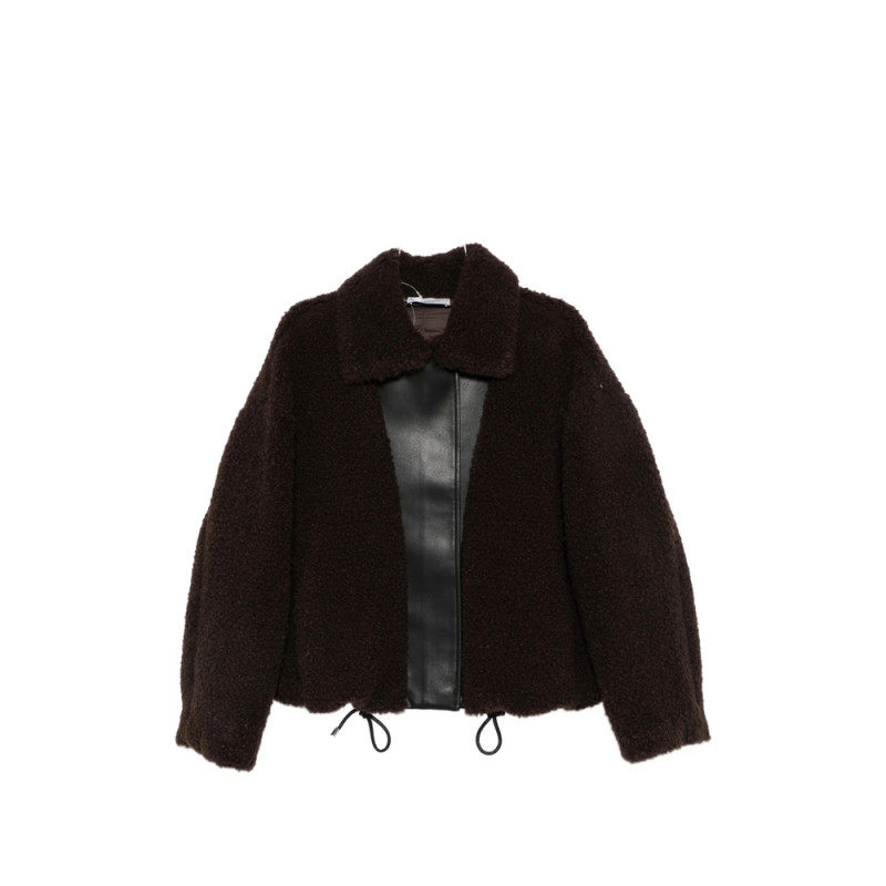 Sportmax Faux-shearling Buckled-collar Jacket