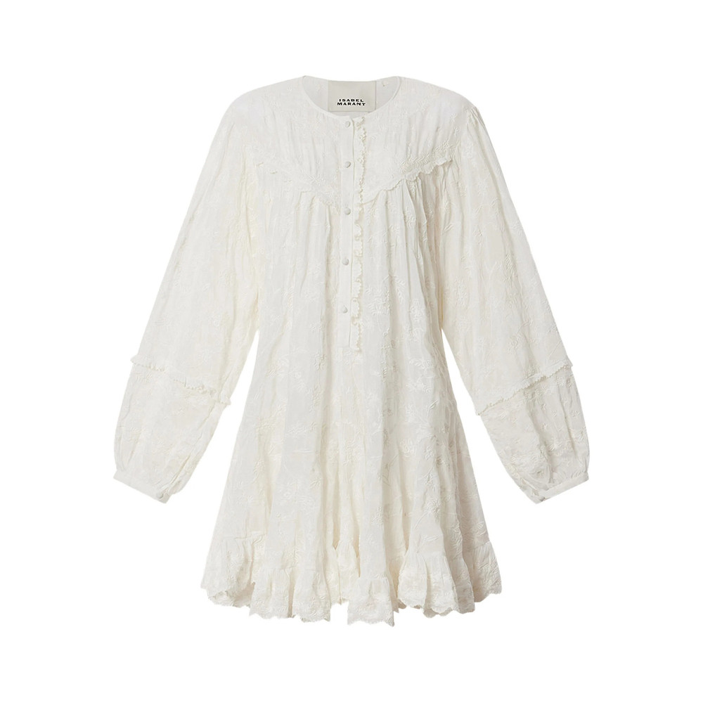 Isabel Marant Zame Ruffled Embroidered Dress